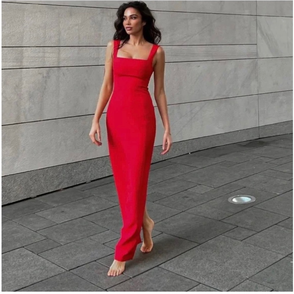 Bianca and Bridgett red gown